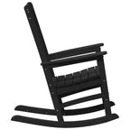vidaXL Garden Rocking Chair Black 36.22 x 27.56 x 42.52 in HDPE