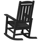 vidaXL Garden Rocking Chair Black 36.22 x 27.56 x 42.52 in HDPE