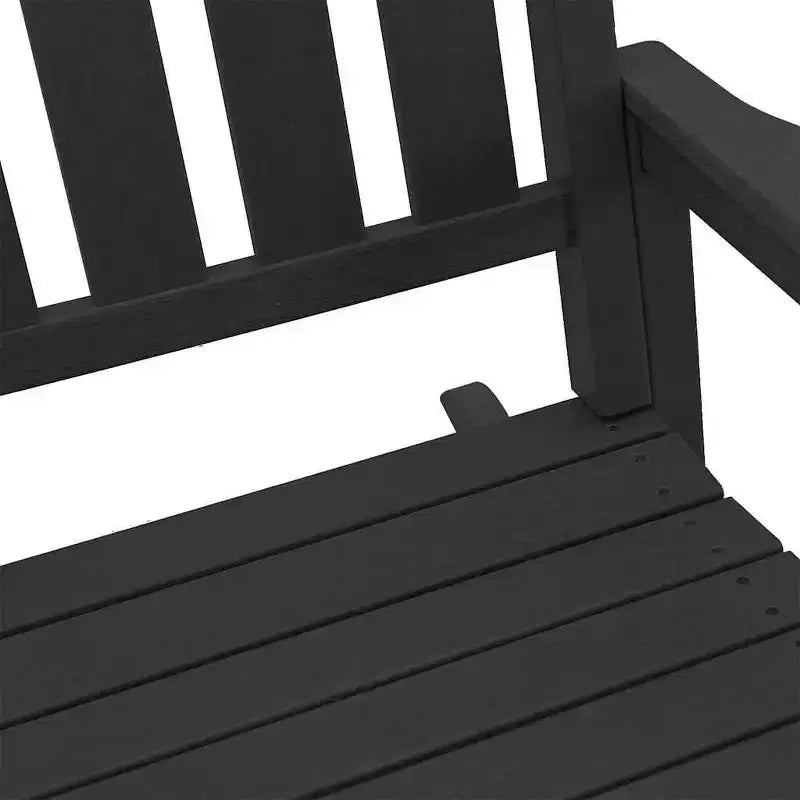 vidaXL Garden Rocking Chair Black 36.22 x 27.56 x 42.52 in HDPE