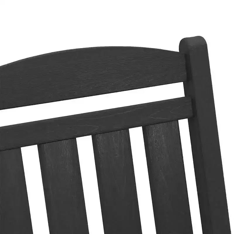 vidaXL Garden Rocking Chair Black 36.22 x 27.56 x 42.52 in HDPE