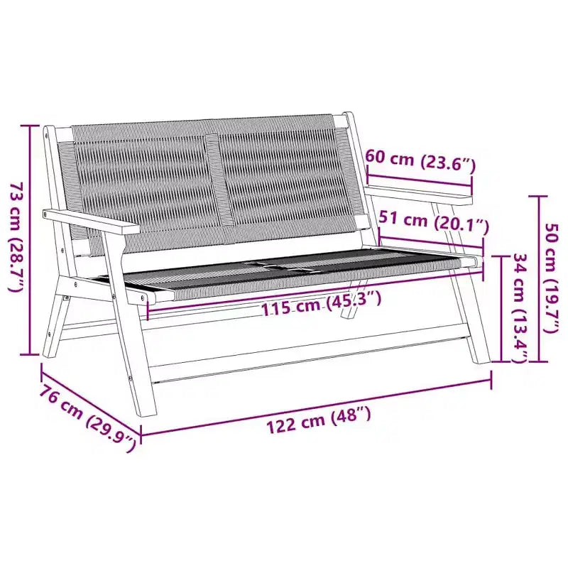 vidaXL Garden Furniture Grey 48.03 x 30.71 x 28.74 in
