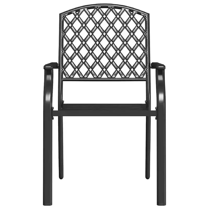 vidaXL Set 2 Sedie da Esterno Antracite in Acciaio E-Coated e Verniciato a Polvere