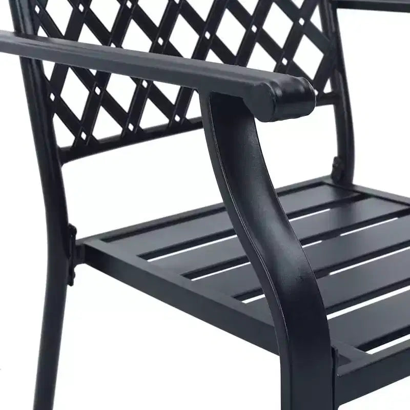 vidaXL Set 2 Sedie da Esterno Antracite in Acciaio E-Coated e Verniciato a Polvere