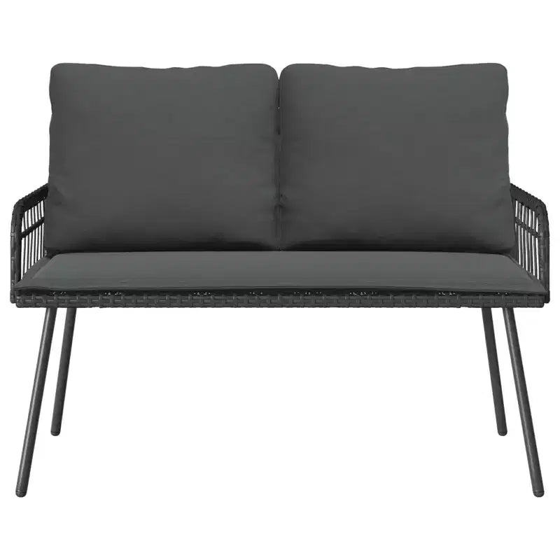 vidaXL Panca da giardino antracite 114 x 64 x 90 cm in acciaio