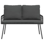 vidaXL Panca da giardino antracite 114 x 64 x 90 cm in acciaio