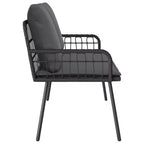 vidaXL Panca da giardino antracite 114 x 64 x 90 cm in acciaio