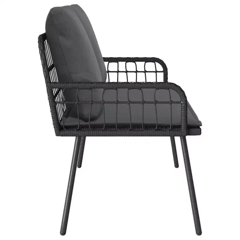 vidaXL Panca da giardino antracite 114 x 64 x 90 cm in acciaio