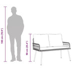 vidaXL Panca da giardino antracite 114 x 64 x 90 cm in acciaio