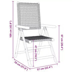 vidaXL Garden Chair Set of 2 Beige Solid Acacia wood, Poly Rattan