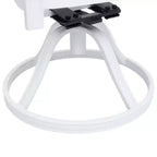 vidaXL Garden Chair Set of 2 White Cast Aluminum Standard Swivel