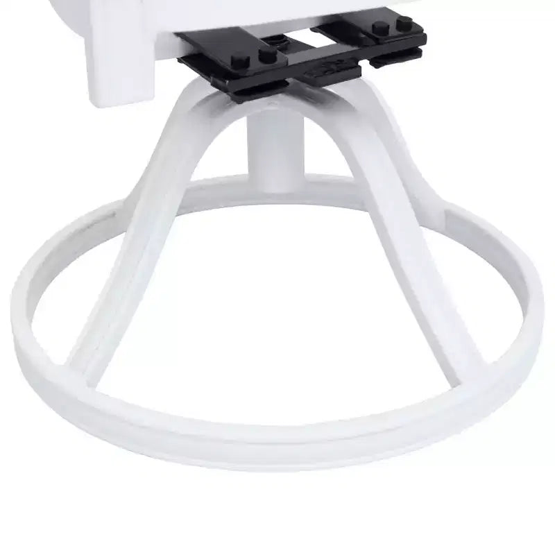 vidaXL Garden Chair Set of 2 White Cast Aluminum Standard Swivel