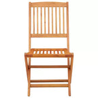 vidaXL Garden Chair Set of 2 Natural wood Solid eucalyptus wood Standard