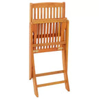 vidaXL Garden Chair Set of 2 Natural wood Solid eucalyptus wood Standard