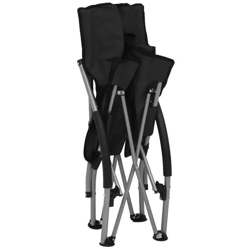 vidaXL Sdraio da spiaggia 2 pz Nere Tessuto Oxford, Acciaio Standard