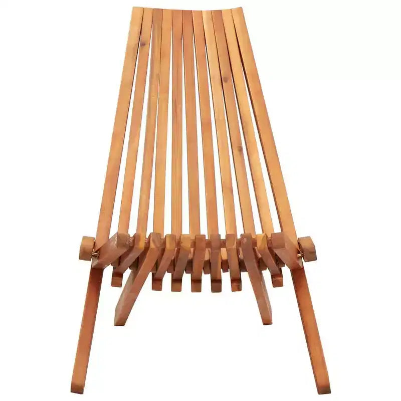vidaXL Outdoor Chair Brown Solid Acacia wood Standard Foldable