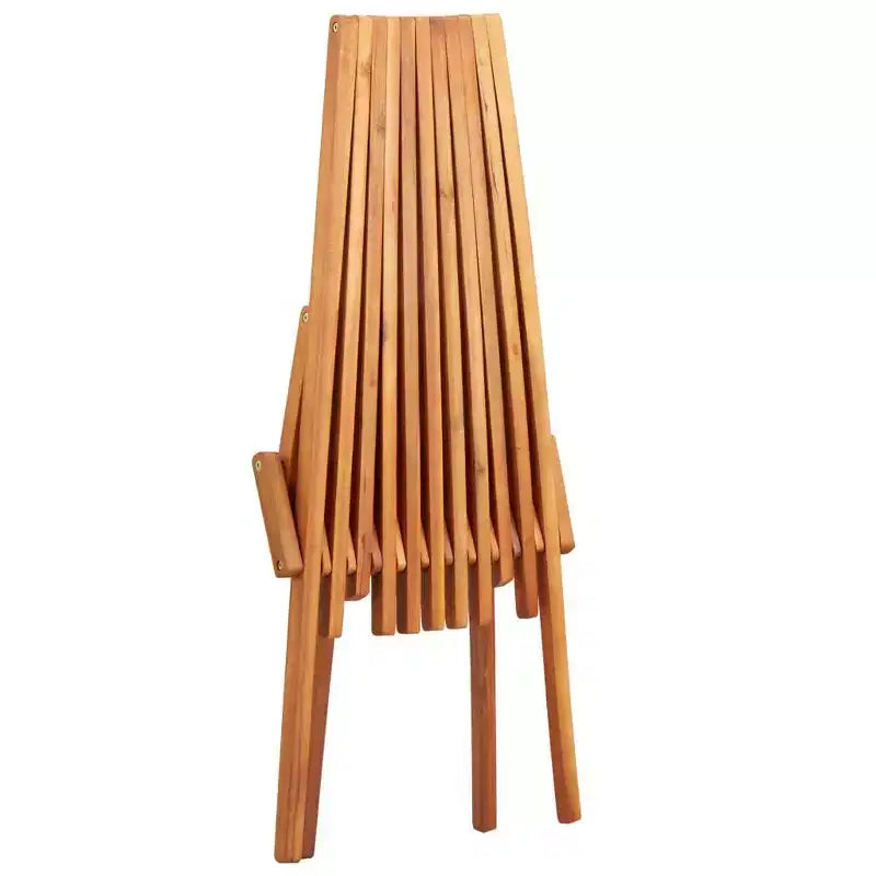 vidaXL Outdoor Chair Brown Solid Acacia wood Standard Foldable