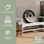 WestinTrends St. Augustine Outdoor Patio 49 HDPE Adirondack Garden Bench