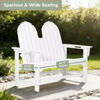 WestinTrends St. Augustine Outdoor Patio 49 HDPE Adirondack Garden Bench