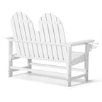 WestinTrends St. Augustine Outdoor Patio 49 HDPE Adirondack Garden Bench