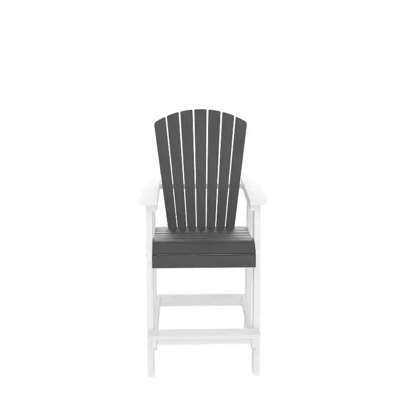 GDFStudio Harbor Outdoor HDPE Adirondack Bar Stool with Widened Armrests (Set of 2)