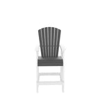 GDFStudio Harbor Outdoor HDPE Adirondack Bar Stool with Widened Armrests (Set of 2)