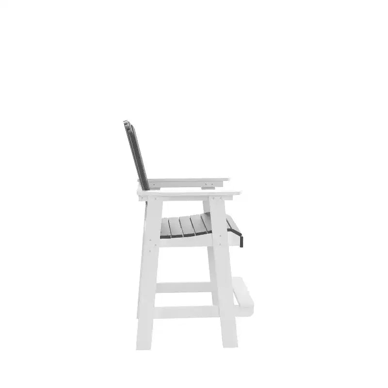 GDFStudio Harbor Outdoor HDPE Adirondack Bar Stool with Widened Armrests (Set of 2)
