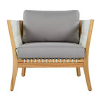Christopher Knight Home Linh Modern Outdoor Acacia Patio Club Chair with Woven Rope and Cushion