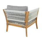 Christopher Knight Home Mai Modern Outdoor Acacia Patio Chairs with Woven Rope and Cushions (Set of 2)