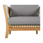 Christopher Knight Home Mai Modern Outdoor Acacia Patio Chairs with Woven Rope and Cushions (Set of 2)