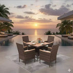4-Piece All-Weather Rattan Patio Dining Chair