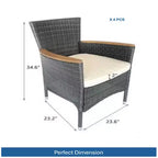4-Piece All-Weather Rattan Patio Dining Chair
