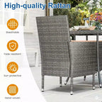 4-Piece All-Weather Rattan Patio Dining Chair