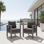 Confezione da 2 Poltrone da esterni All-Weather in alluminio da 28 pollici con cuscini spessi