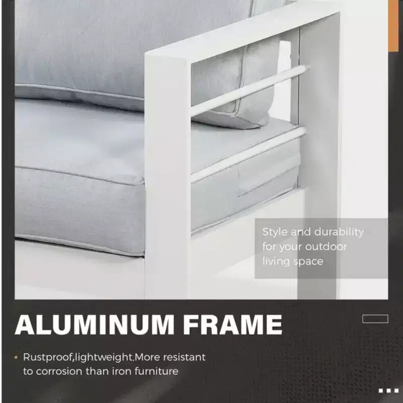 Confezione da 2 Poltrone da esterni All-Weather in alluminio da 28 pollici con cuscini spessi