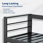 Confezione da 2 Poltrone da esterni All-Weather in alluminio da 28 pollici con cuscini spessi
