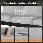 Set of 2 28 All-Weather Aluminum Patio Armchairs with Thick Cushions