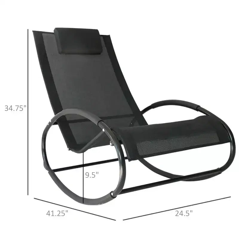 Sedia a sdraio reclinabile da esterno Zero Gravity per piscina con cuscino rimovibile