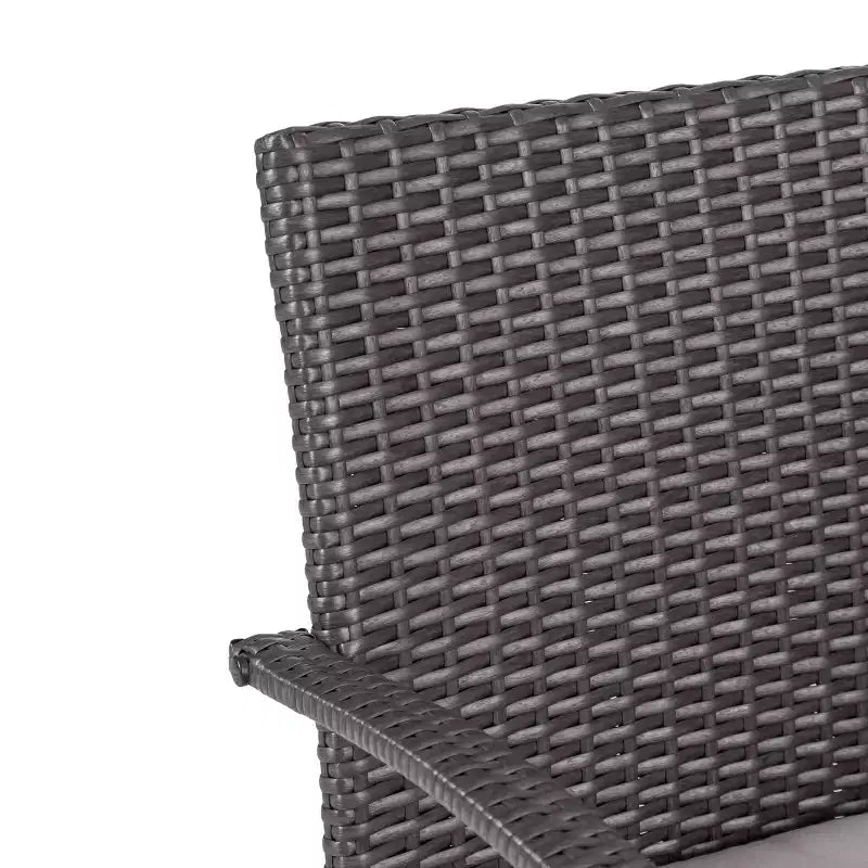Set of 2 Resin Wicker Dining Chairs with Removable Water-Resistant Cushions, Aluminum Frame, UV-Resistant for Outdoor