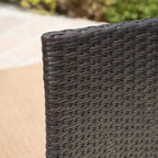 Set of 2 Resin Wicker Dining Chairs with Removable Water-Resistant Cushions, Aluminum Frame, UV-Resistant for Outdoor
