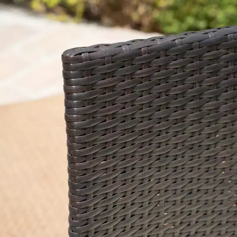 Set of 2 Resin Wicker Dining Chairs with Removable Water-Resistant Cushions, Aluminum Frame, UV-Resistant for Outdoor