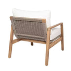 Christopher Knight Home Vincent Modern Outdoor Acacia Wood & Rope Weave Club Chair With Cushion