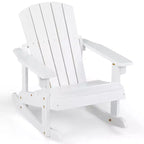 Costway 4PCS Kid Adirondack Rocking Chair Outdoor Solid Wood Slatted seat Backrest
