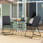 Costway 4PCS Patio Folding Chairs Back Adjustable Reclining Padded Garden Furniture