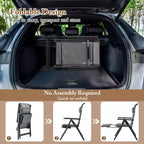 Costway Folding Patio Chairs Set of 2 Lounge Chairs w/ 10-Level Adjustable Backrests