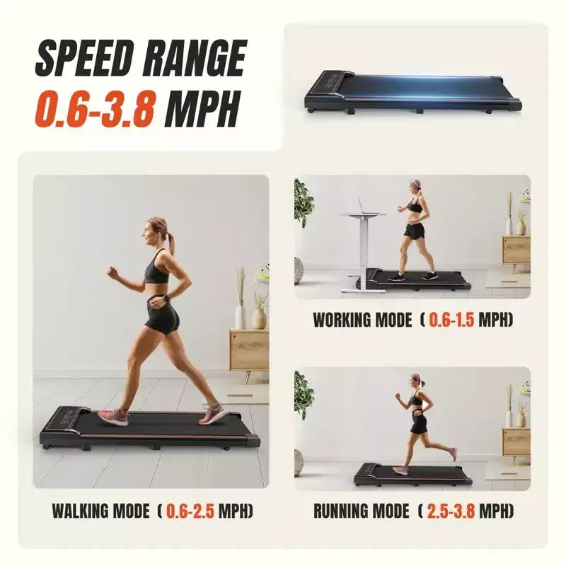 Tapis Roulant NAYSAYE Walking Pad Compatto Silenzioso Portatile Sotto la Scrivania per l'Esercizio a Casa e in Ufficio, Argento, 42.2*19.2*3.58