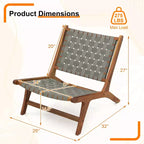 Coatway 1/2/4 sedie da esterno in legno di teak con seduta e schienale in nylon intrecciato per giardino, veranda, balcone