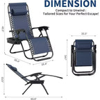 Weightless Chairs,Living Room Chairs for Outdoor Patio Last Intervention with Pillow and Cup Tray,Adjustable Reclining Chair,Portable Folding Chair