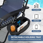 Weightless Chairs,Living Room Chairs for Outdoor Patio Last Intervention with Pillow and Cup Tray,Adjustable Reclining Chair,Portable Folding Chair