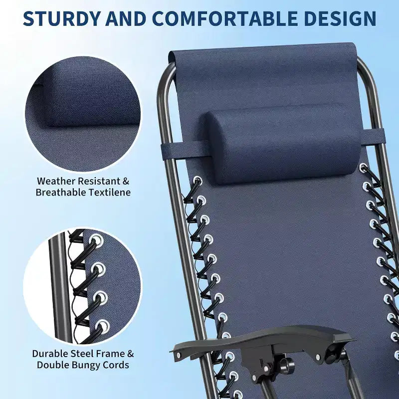 Weightless Chairs,Living Room Chairs for Outdoor Patio Last Intervention with Pillow and Cup Tray,Adjustable Reclining Chair,Portable Folding Chair