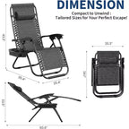 Weightless Chairs,Living Room Chairs for Outdoor Patio Last Intervention with Pillow and Cup Tray,Adjustable Reclining Chair,Portable Folding Chair